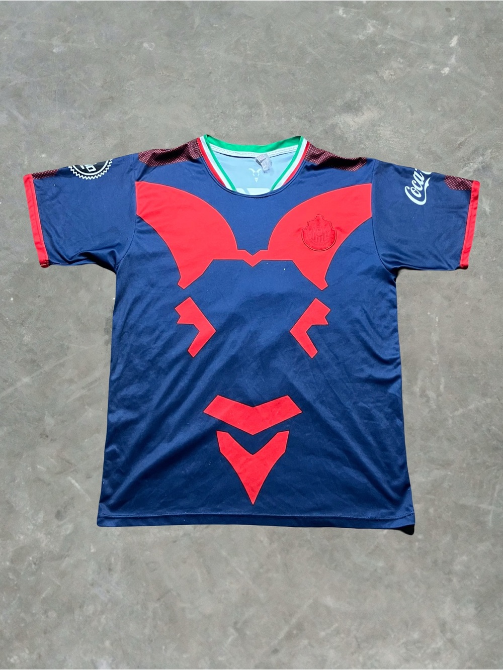 ☀️ Chivas de Guadalajara Tecate Soccer Jersey Mens Small Goat Head Blue/Red
